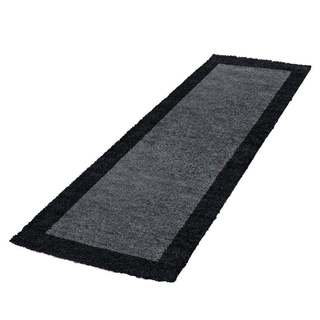 Teppich Hochflor einfarbig mit Bordüre Polypropylen Wohnzimmer_Läufer_