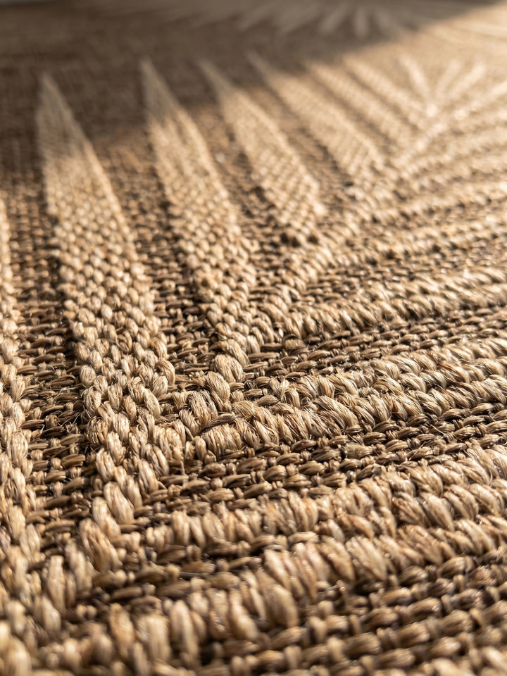 Teppich Braun rund Farbdetail Muster_