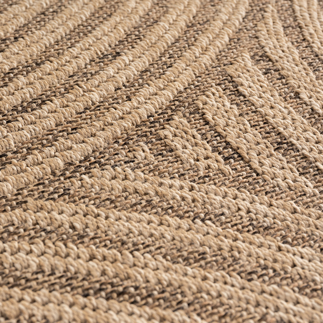 Teppich Beige Jute-Optik rund Polypropylen Interieur Wohnaccessoire Jute-Optik ARLBERG Dekor_