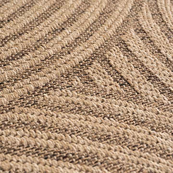 Teppich Beige Jute-Optik rund Polypropylen Interieur Wohnaccessoire Jute-Optik ARLBERG Dekor_