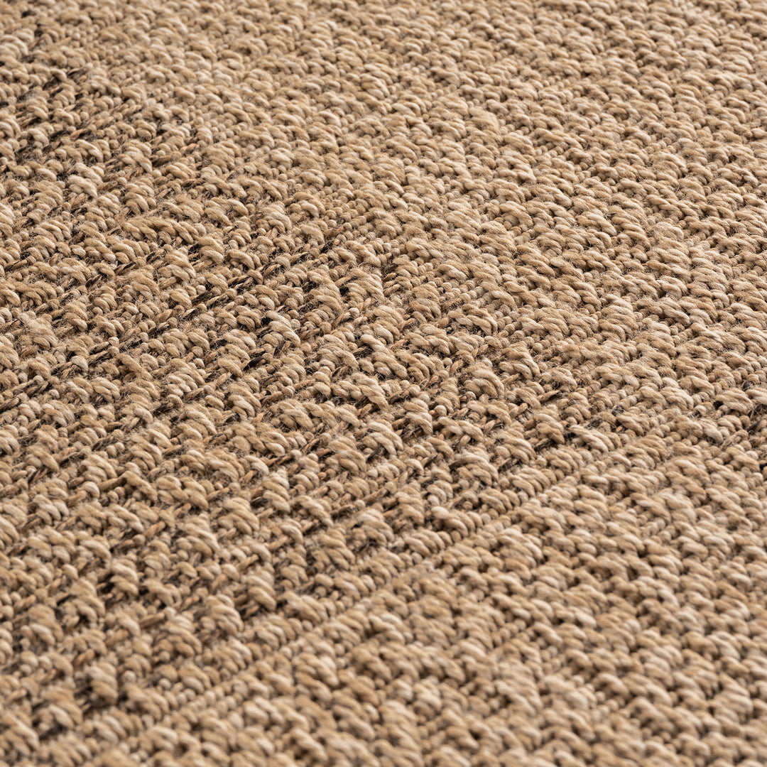 Teppich Beige Jute-Optik rund Polypropylen Interieur Wohnaccessoire Jute-Optik ARLBERG Dekor_