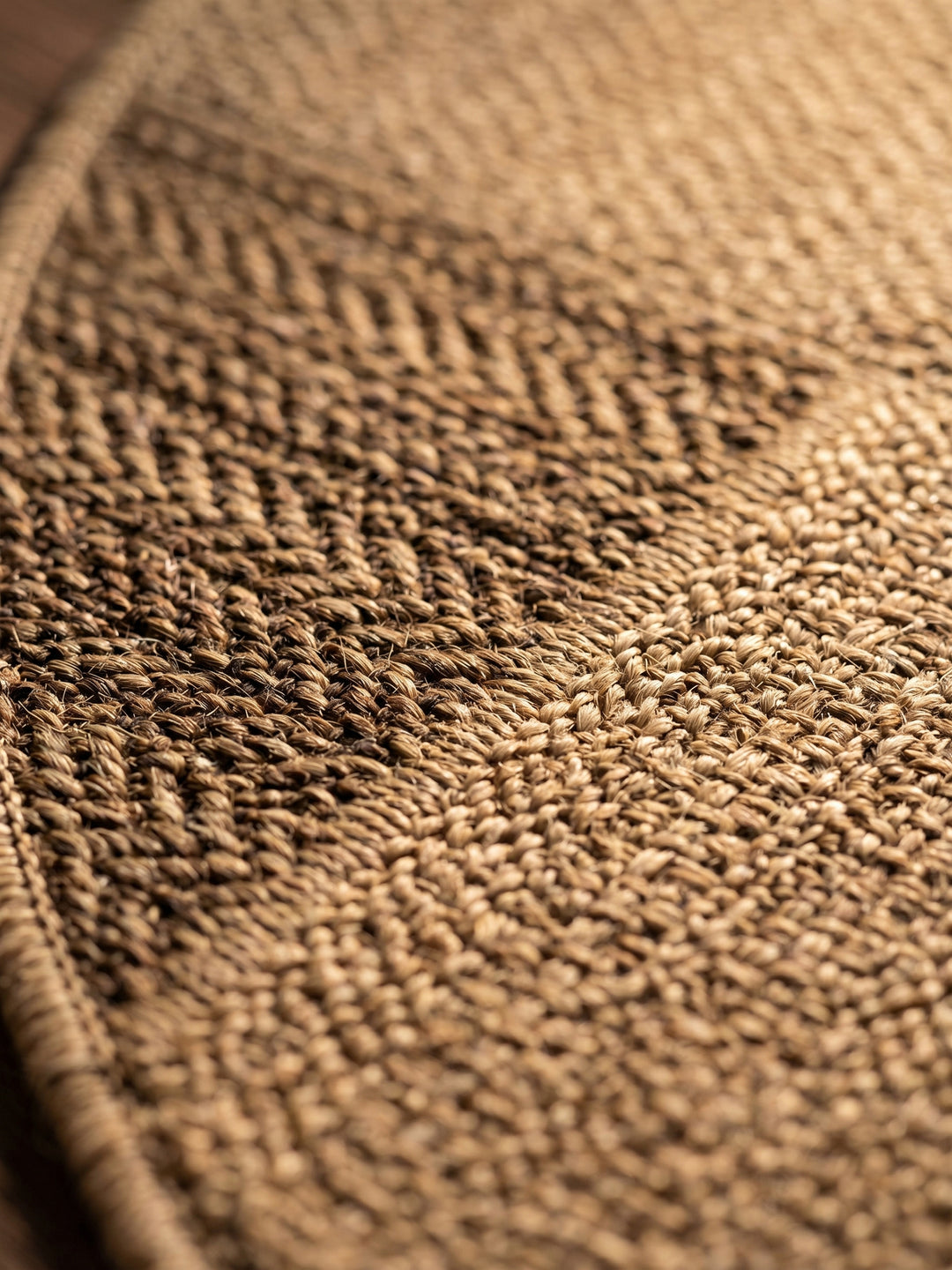 Teppich Beige rund Farbdetail Muster_
