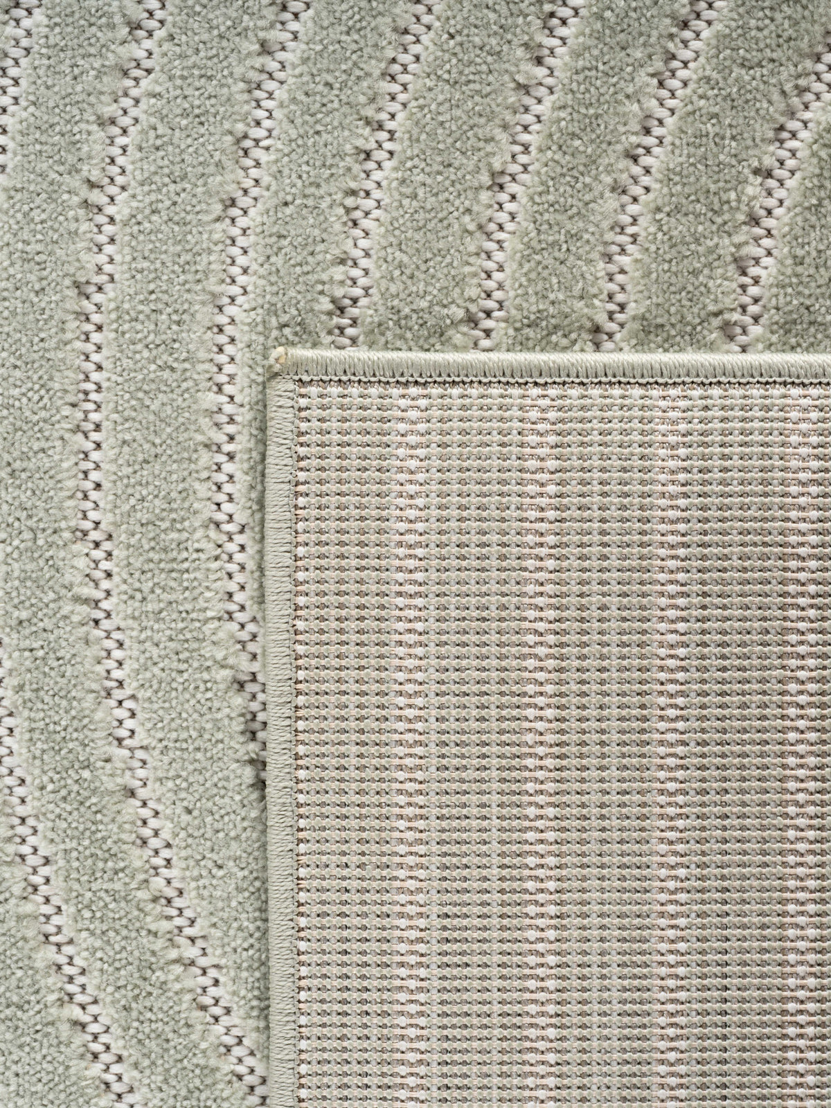 Teppich Salbeigrün rund Polypropylen (Kurzflor) Designteppich Kollektion ENGADIN Wohnraum_