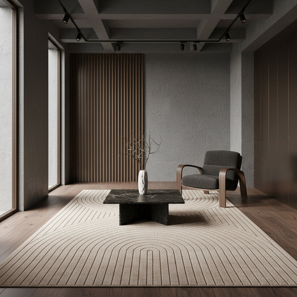 Outdoor-Teppich Skandi 3D-Design – Waschbar & Wetterfest für Balkon & Terrasse – Ansicht 1