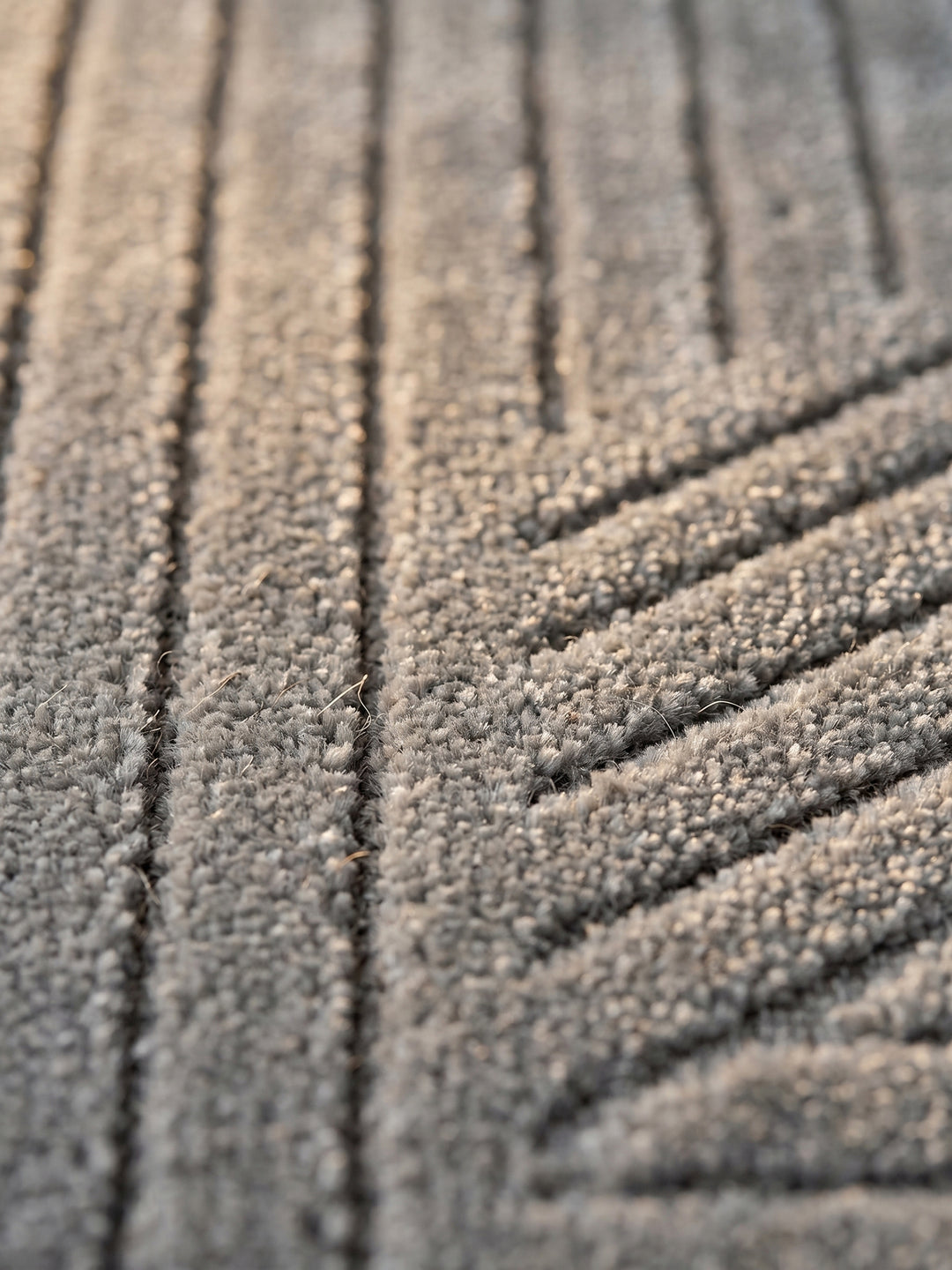 Teppich Silber rund Farbdetail Muster_