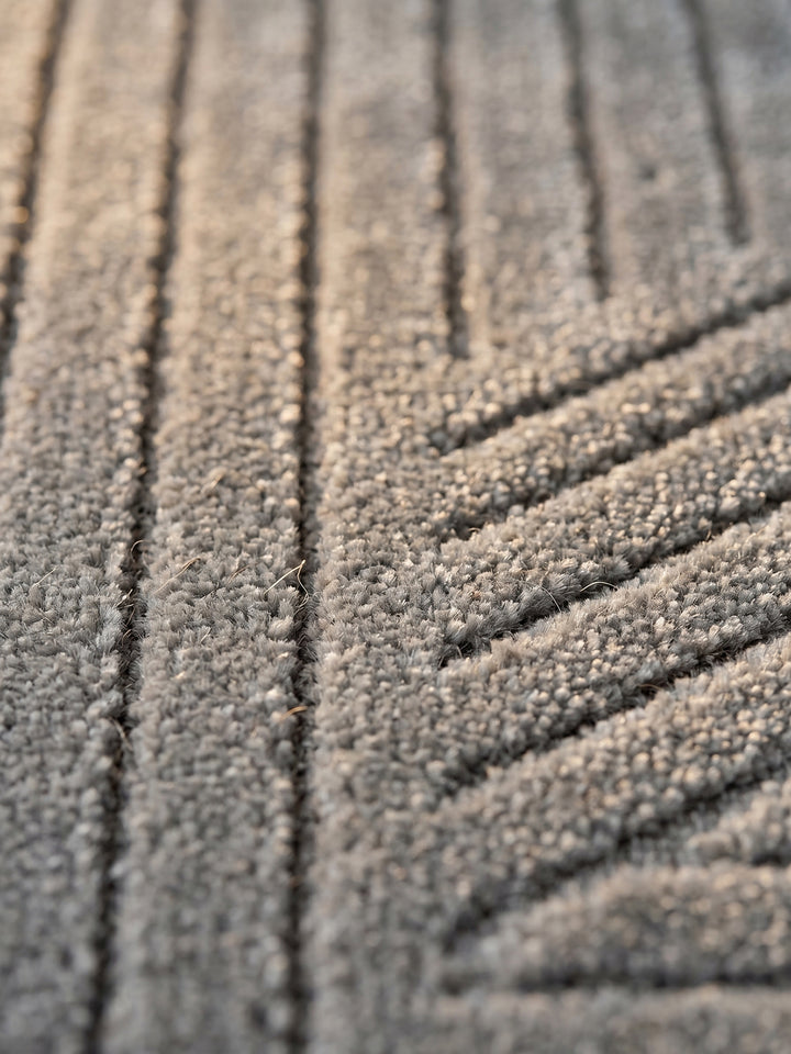 Teppich Silber rund Farbdetail Muster_