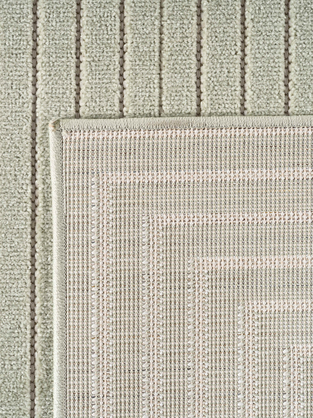 Teppich Salbeigrün rund Polypropylen (Kurzflor) Designteppich Kollektion ENGADIN Wohnraum_