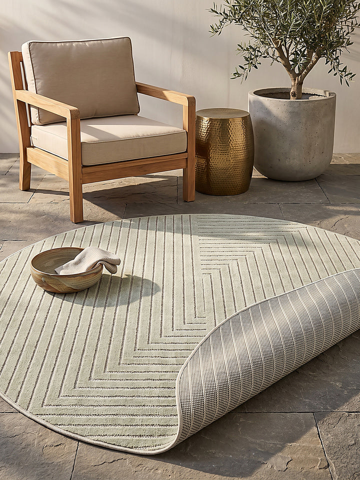 Teppich Salbeigrün rund Editorial Styling_