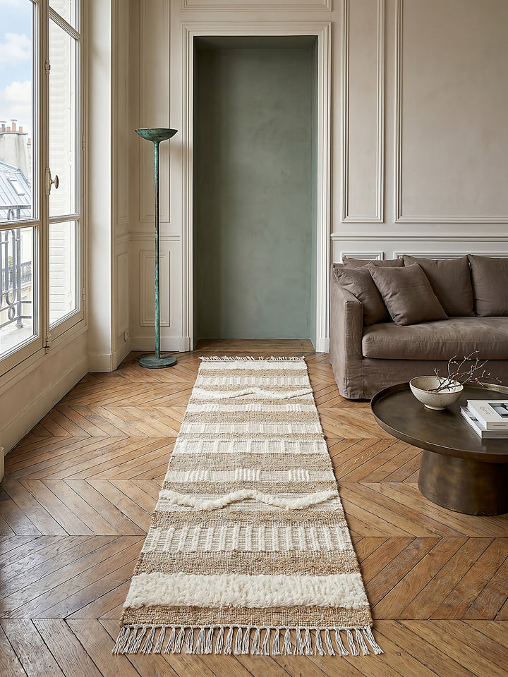 Teppich Natur-Weiß Läufer Musteransicht von oben Designkollektion_
