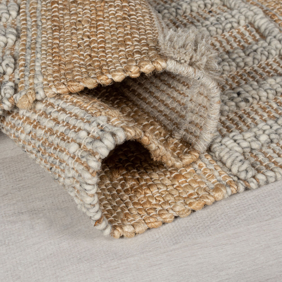 Teppich Hoch-Tief Struktur Gestreift - Ethno-Stil - mit Fransen wendbar - Esszimmer_Rechteckig_