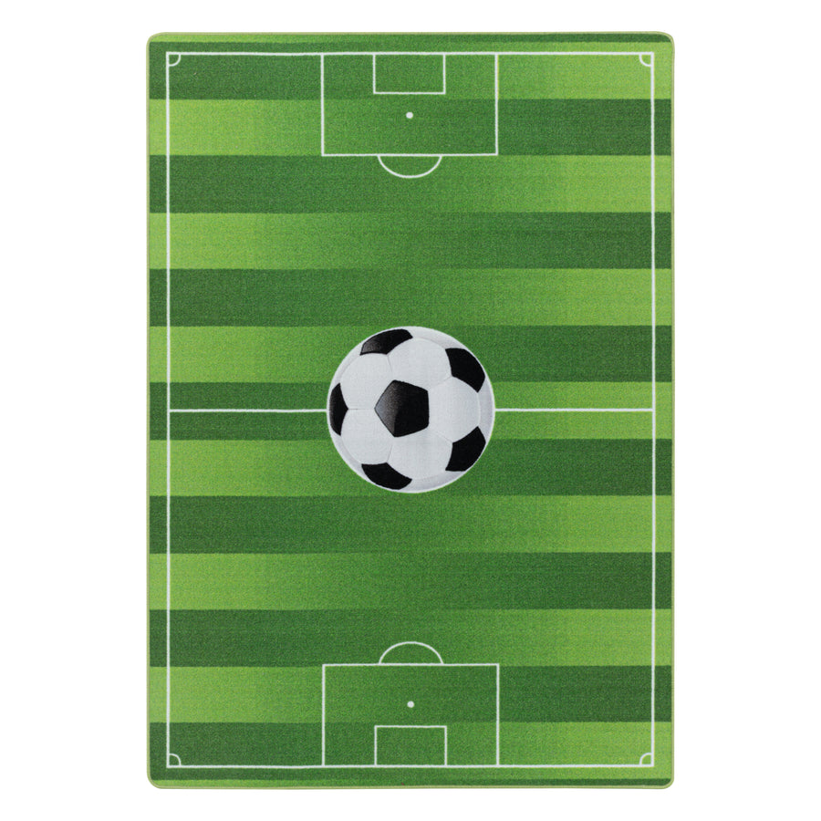 Teppich Kinder Flachgewebe Fußball-Motiv Polyamid Antirutsch Spielzimmer_Läufer_
