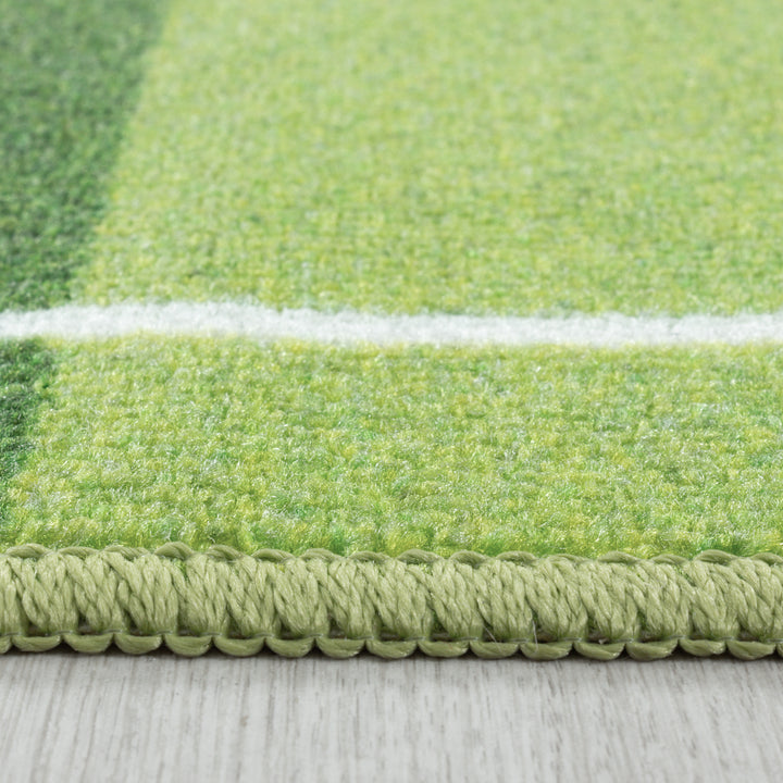 Teppich Kinder Flachgewebe Fußball-Motiv Polyamid Antirutsch Spielzimmer_Läufer_
