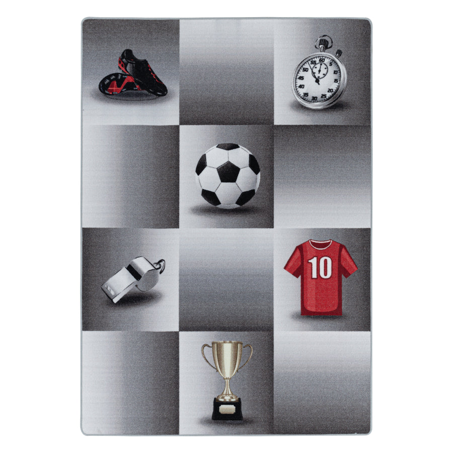 Teppich Kinder Flachgewebe Fußballfeld Polyamid Antirutsch Kinderzimmer_Läufer_