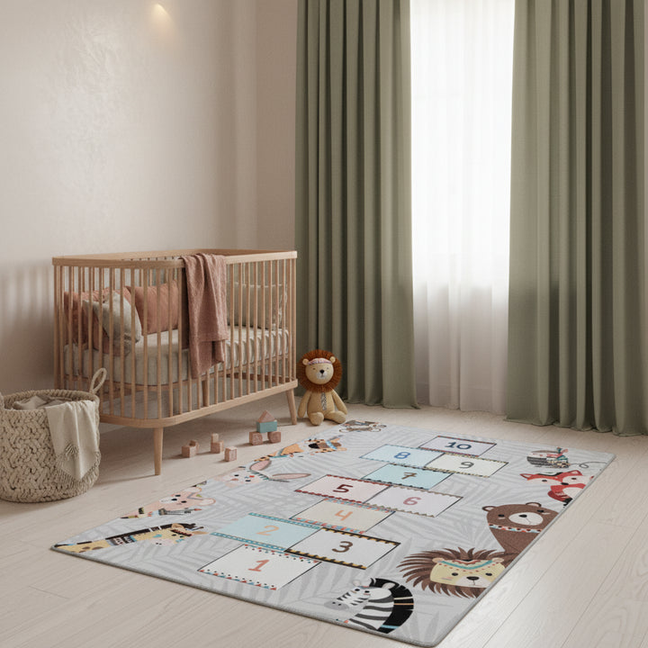 Teppich Kinder Flachgewebe Hüpfspiel Polyamid Antirutsch Kinderzimmer_Läufer_