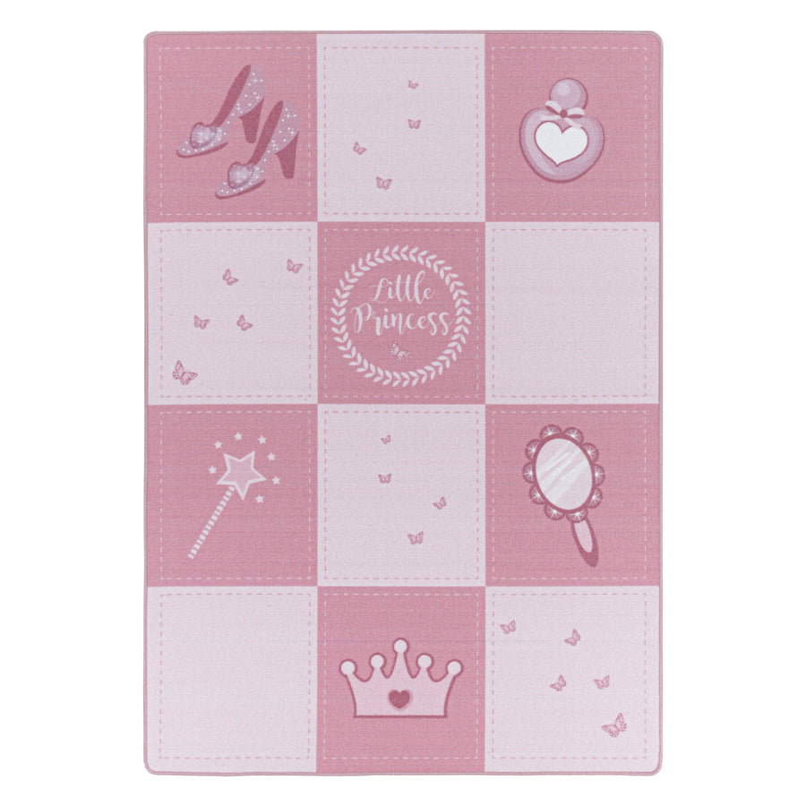 Teppich Kinder Flachgewebe Prinzessin-Motiv Polyamid rutschfest Spielzimmer_Läufer_