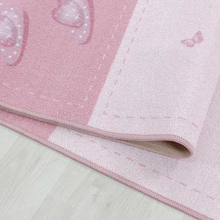 Teppich Kinder Flachgewebe Prinzessin Polyamid rutschfest Spielzimmer_Pink_Läufer_