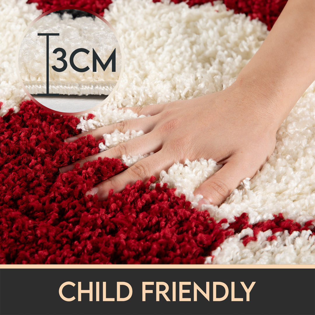 Teppich Kinder Hochflor Fußball Motiv Polypropylen Kinderzimmer_Rund_