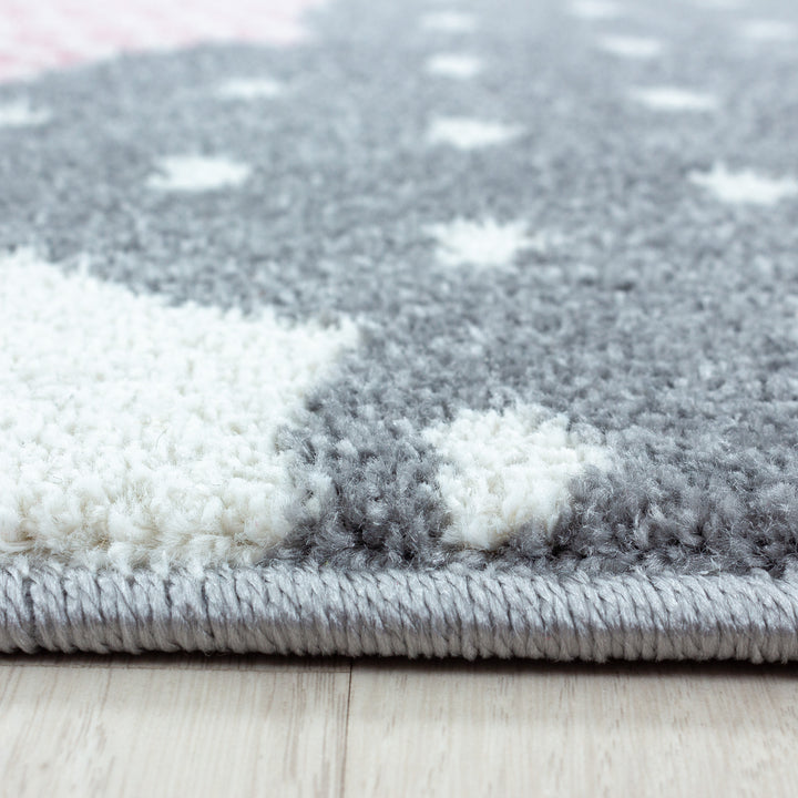 Teppich Kinder Kurzflor Wolken Polypropylen Kinderzimmer_Läufer_
