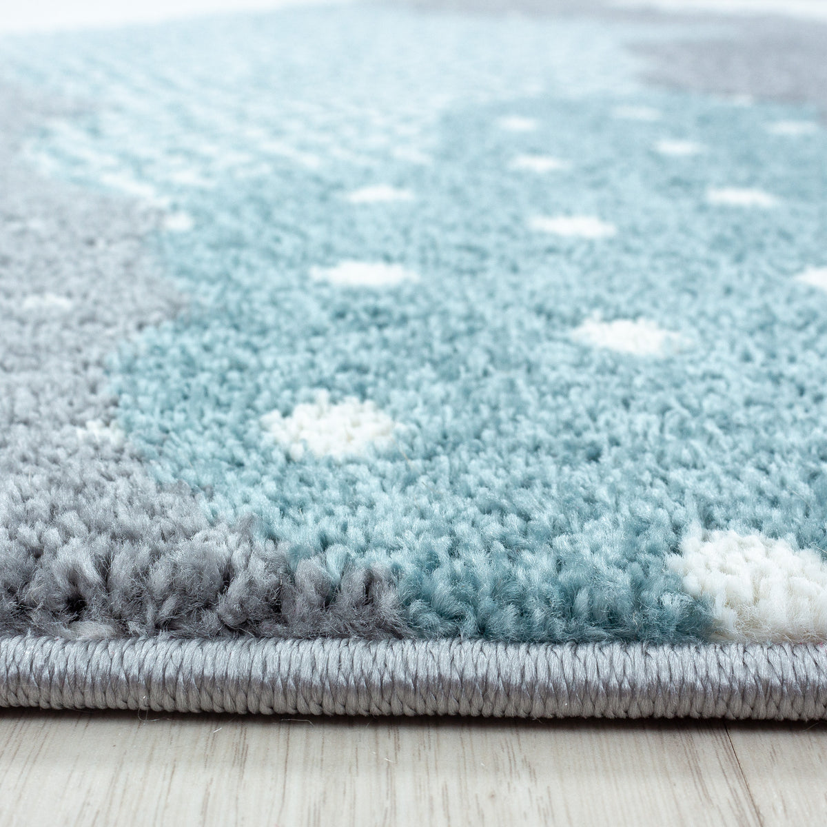 Teppich Kinder Kurzflor Wolken Polypropylen Kinderzimmer_Läufer_