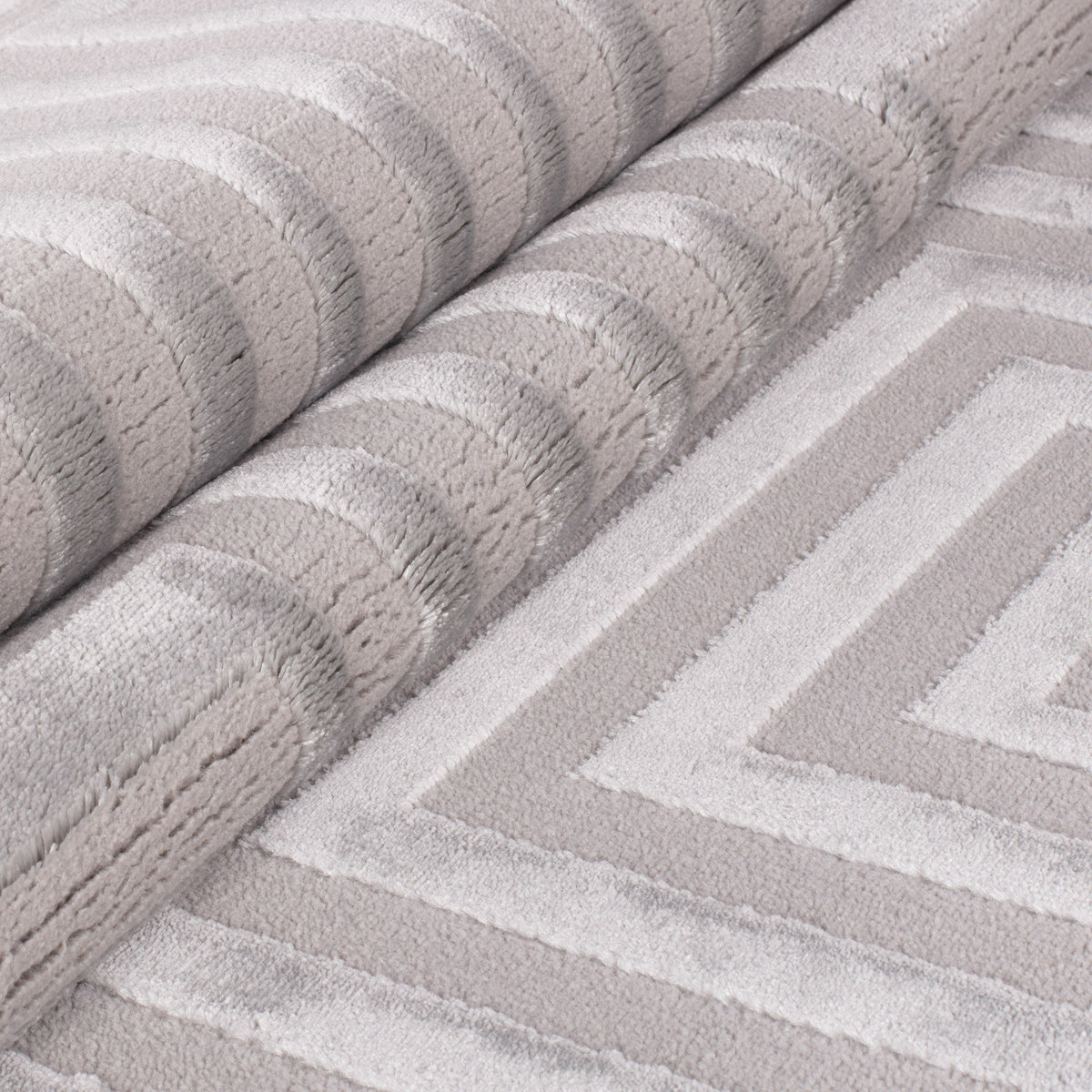 Kurzflor-Teppich 3D-Muster – Waschbar & Strapazierfähig | Heatset-Veredelung für Wolloptik – Ansicht 7