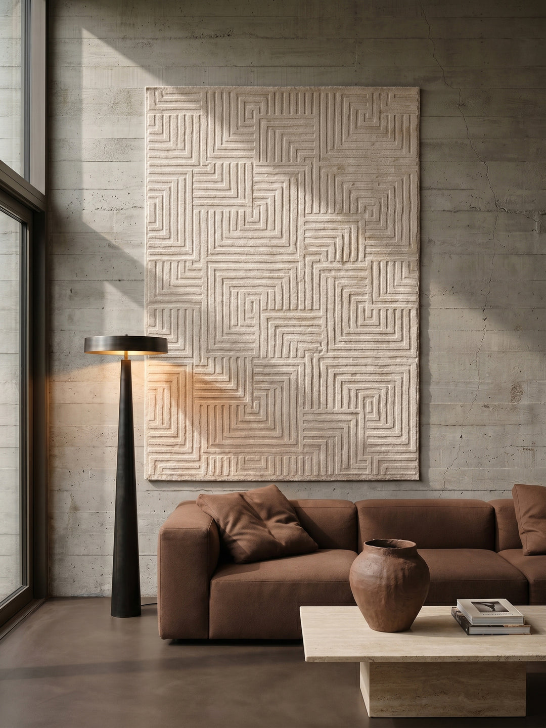 Teppich Beige Läufer Wandteppich Wanddeko_