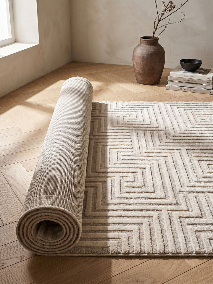 Teppich Beige Läufer Wohnaccessoire Deko_