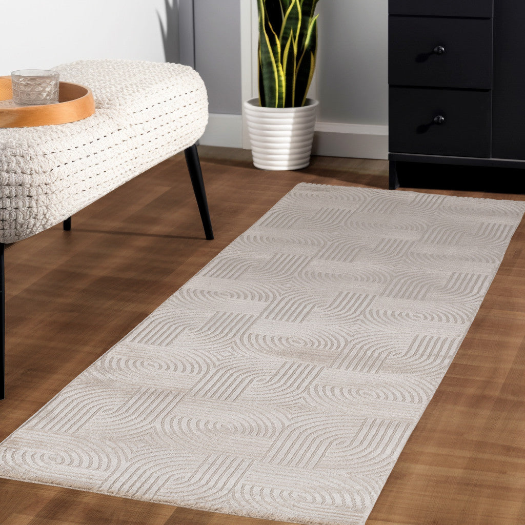Kurzflor Teppich 3D-Struktur Waschbar Wohnzimmer – Kadima Design