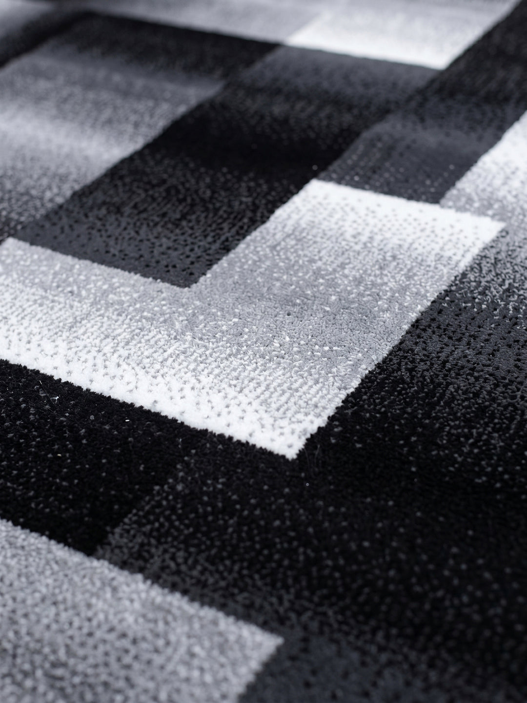 Teppich Schwarz Läufer Farbdetail Muster_