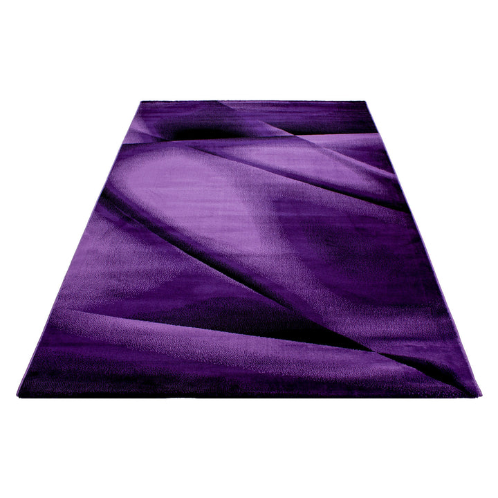 Teppich Kurzflor Abstrakt Polypropylen saugroboter Wohnzimmer Violett Läufer 80x150_Läufer_