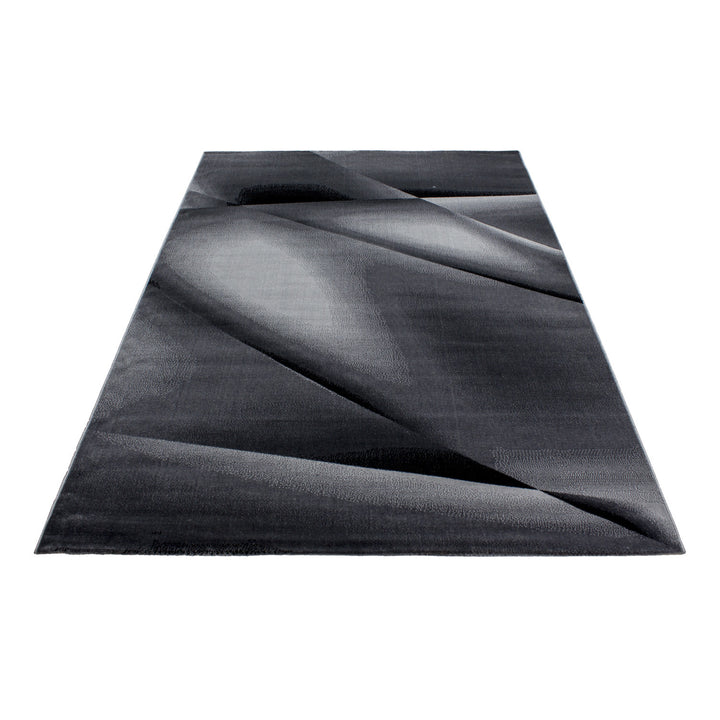 Teppich Kurzflor Abstrakt Polypropylen saugroboter Wohnzimmer Schwarz Läufer 80x150_Läufer_