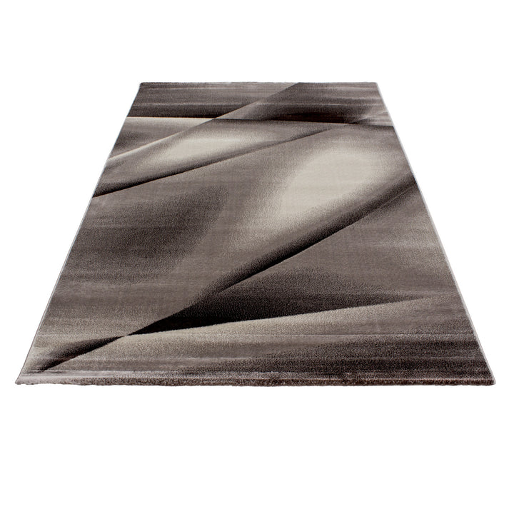 Teppich Kurzflor Abstrakt Polypropylen saugroboter Wohnzimmer Braun Läufer 80x150_Läufer_