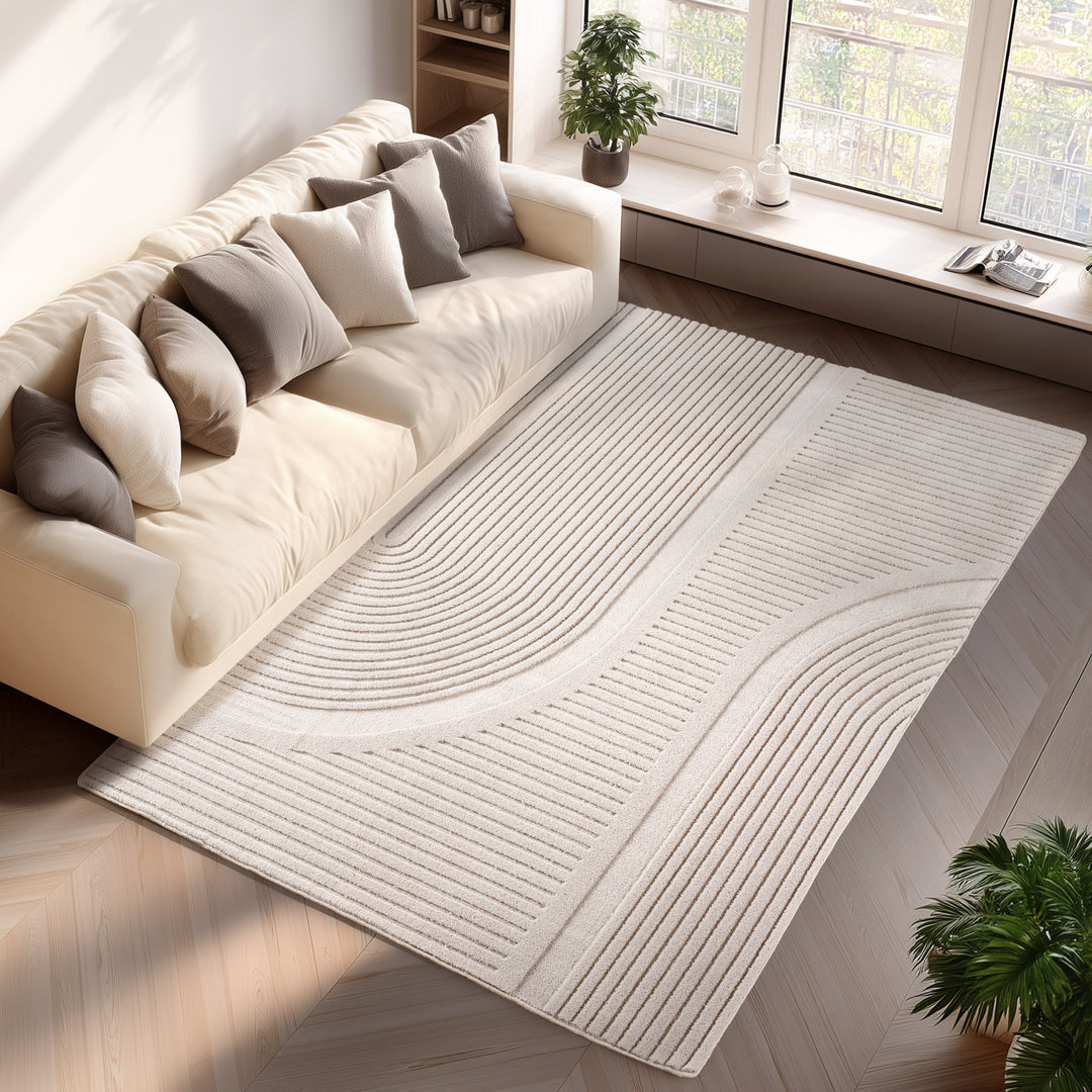 Teppich Kurzflor Boho Design Microfaser Baumwolle Schlafzimmer_Rechteckig_