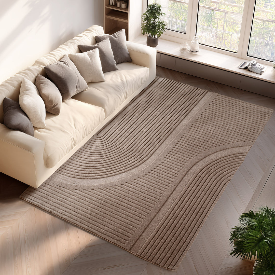 Teppich Kurzflor Boho Design Microfaser Baumwolle Schlafzimmer_Rechteckig_
