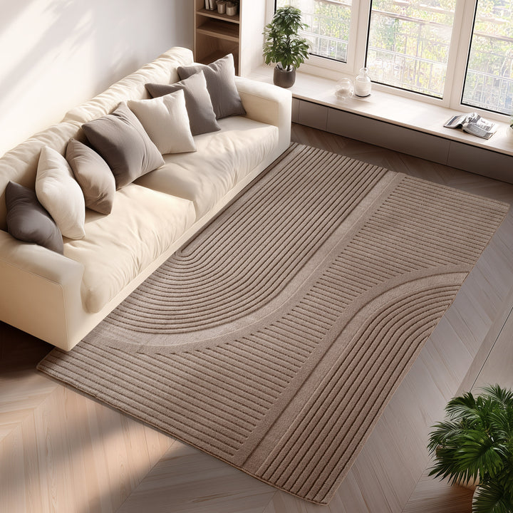 Teppich Kurzflor Boho Design Microfaser Baumwolle Schlafzimmer_Rechteckig_