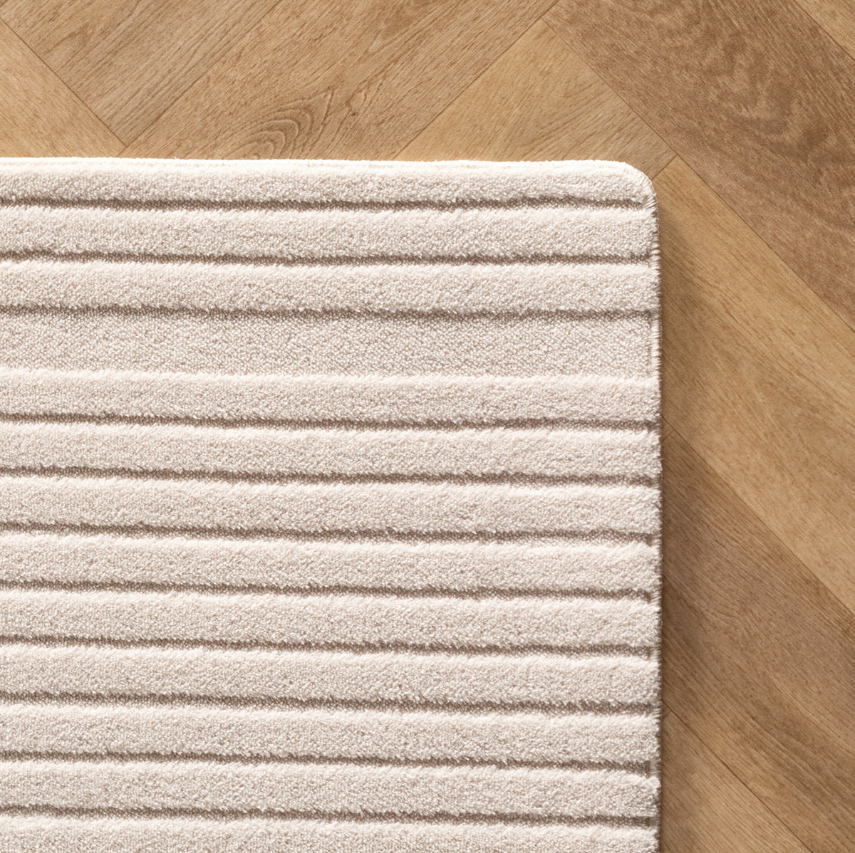 Kurzflor-Teppich Bogendesign Asymmetrisch – Waschbar & Modern – Ansicht 3