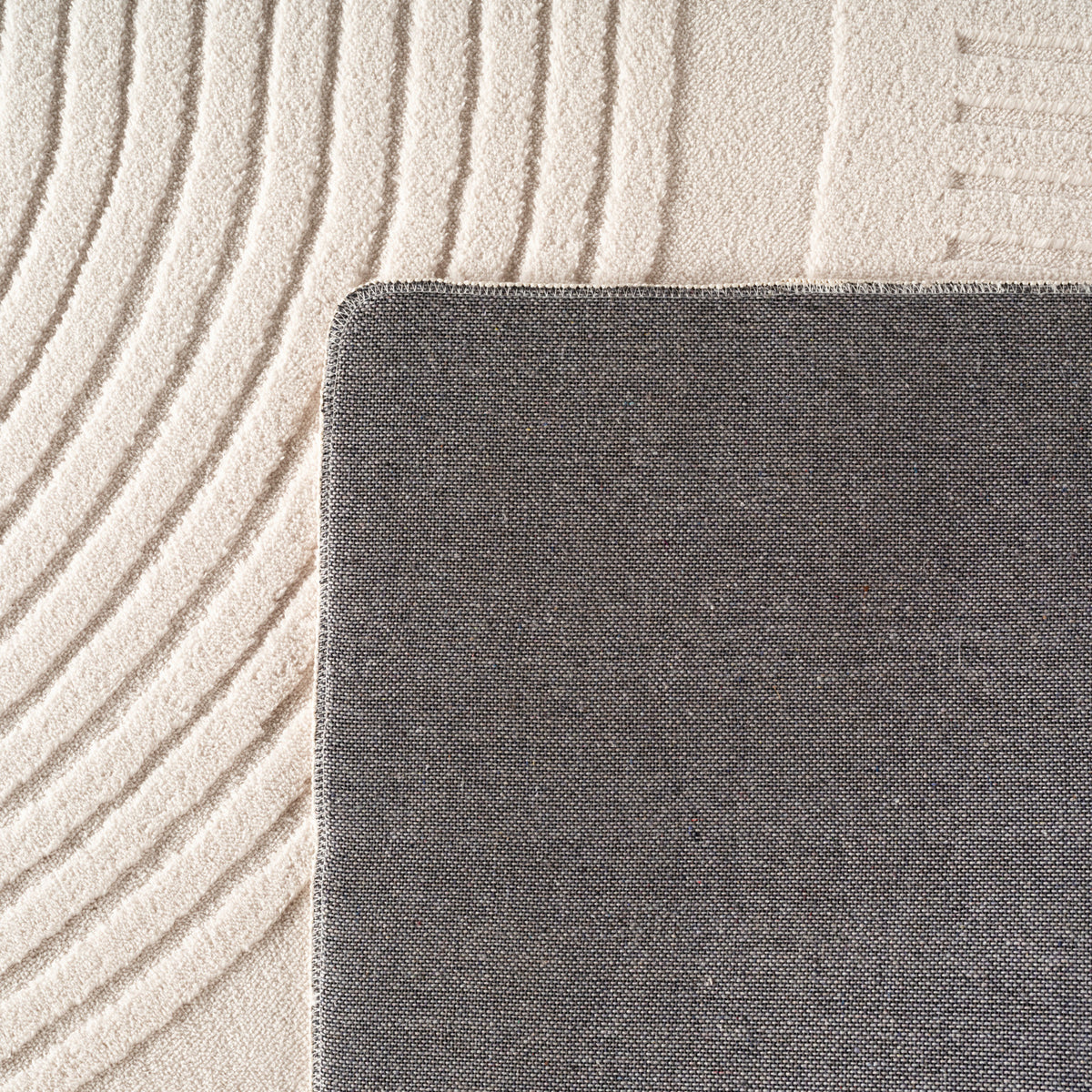 Kurzflor-Teppich Bogendesign Asymmetrisch – Waschbar & Modern – Ansicht 5