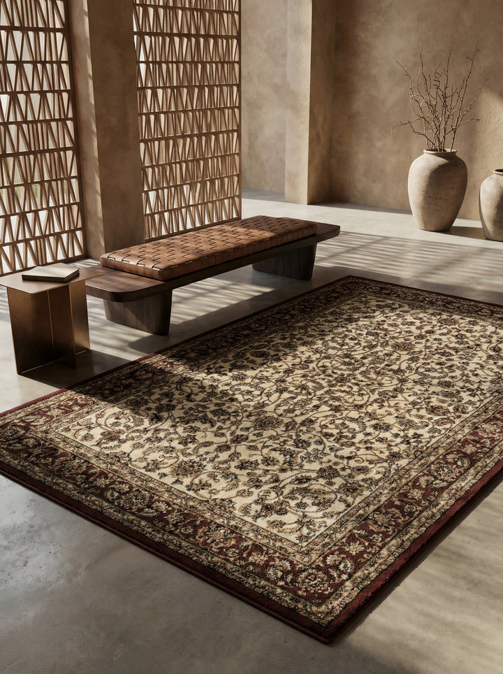 Teppich Kurzflor Boho Ornament Polypropylen Gewebt_Läufer_