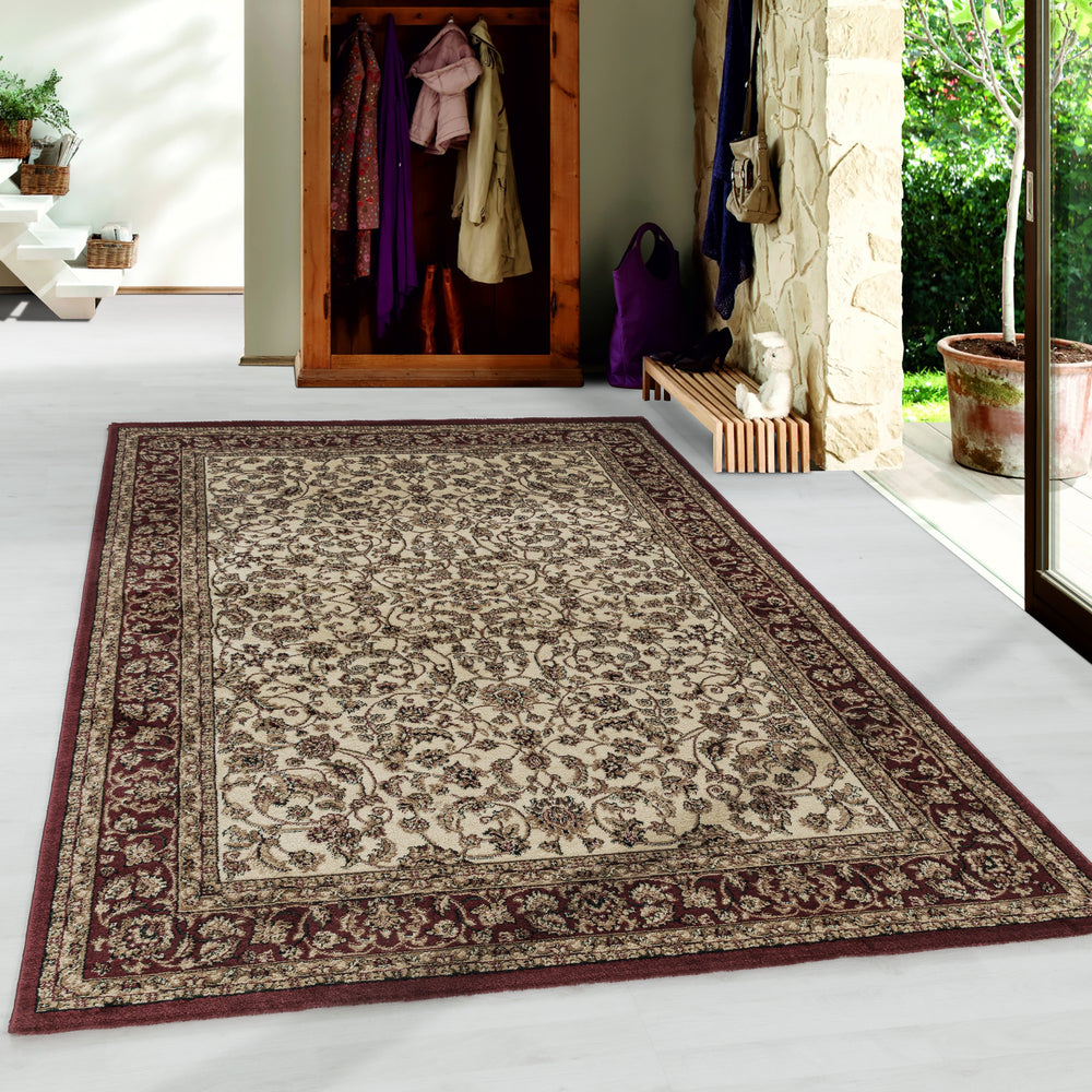 Teppich Kurzflor Boho Ornament Polypropylen Gewebt_Creme_Läufer_