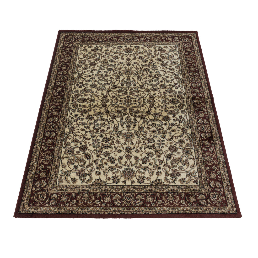 Teppich Kurzflor Boho Ornament Polypropylen Gewebt Creme Läufer 80x150_Läufer_
