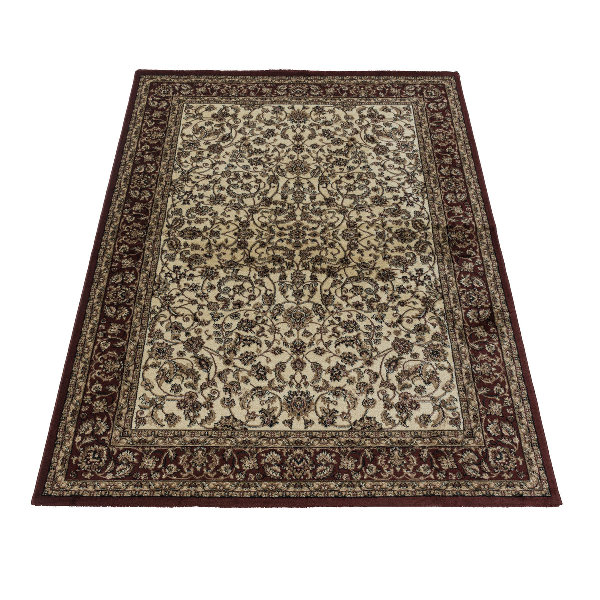 Teppich Kurzflor Boho Ornament Polypropylen Gewebt Creme Läufer 80x150_Läufer_