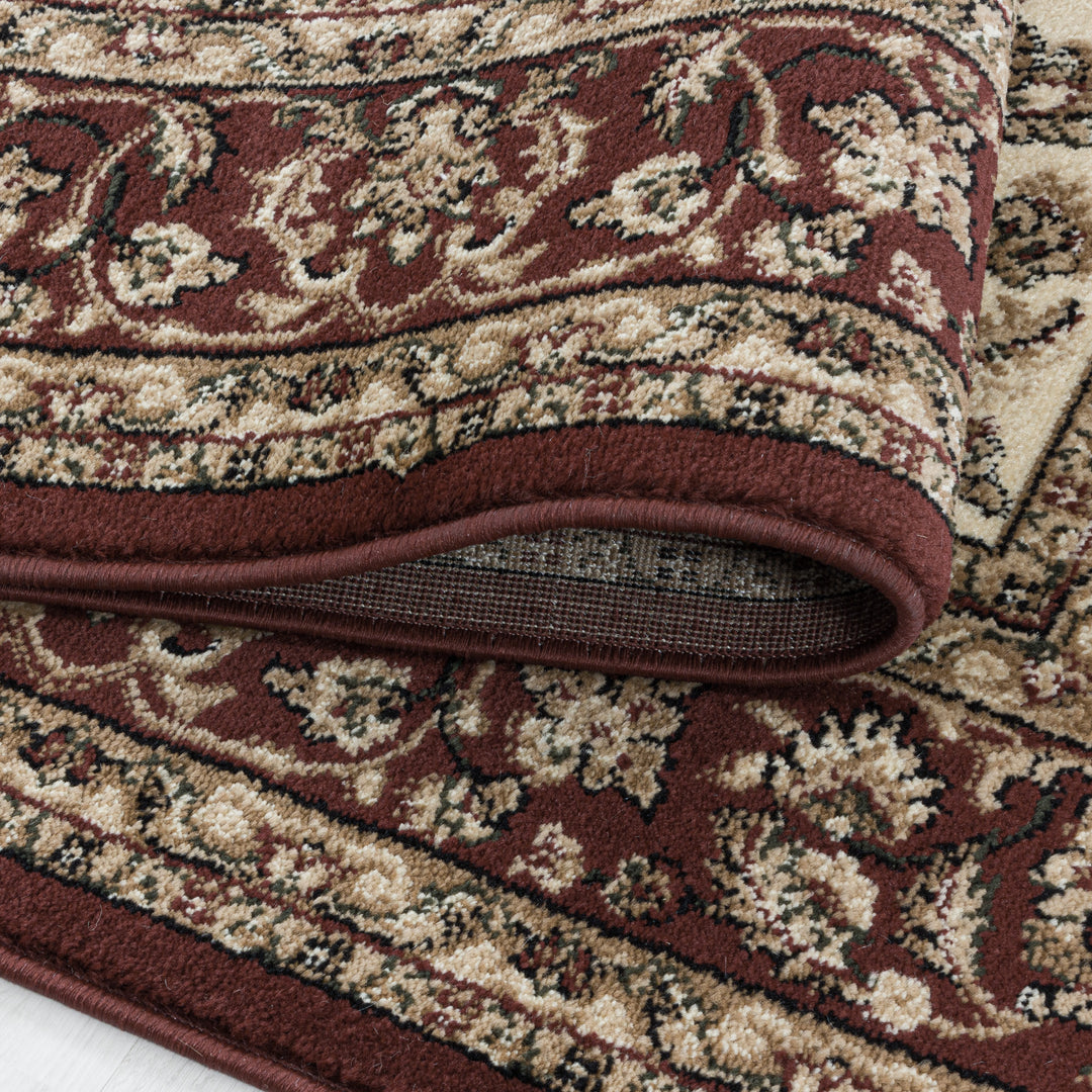 Teppich Kurzflor Boho Ornament Polypropylen Gewebt_Creme_Läufer_