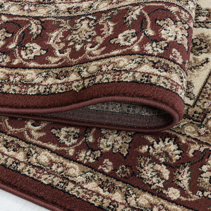 Teppich Kurzflor Boho Ornament Polypropylen Gewebt_Creme_Läufer_