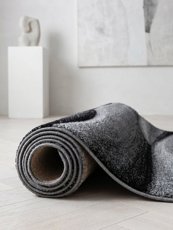 Teppich Schwarz Läufer Wohnaccessoire Deko_