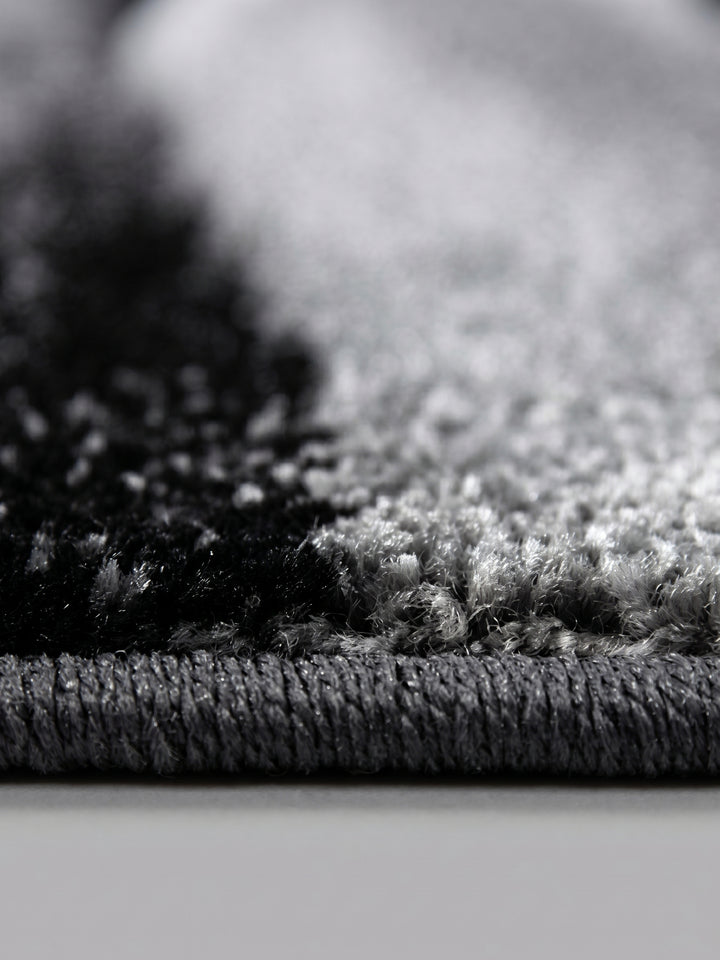 Teppich Schwarz Läufer Farbdetail Muster_