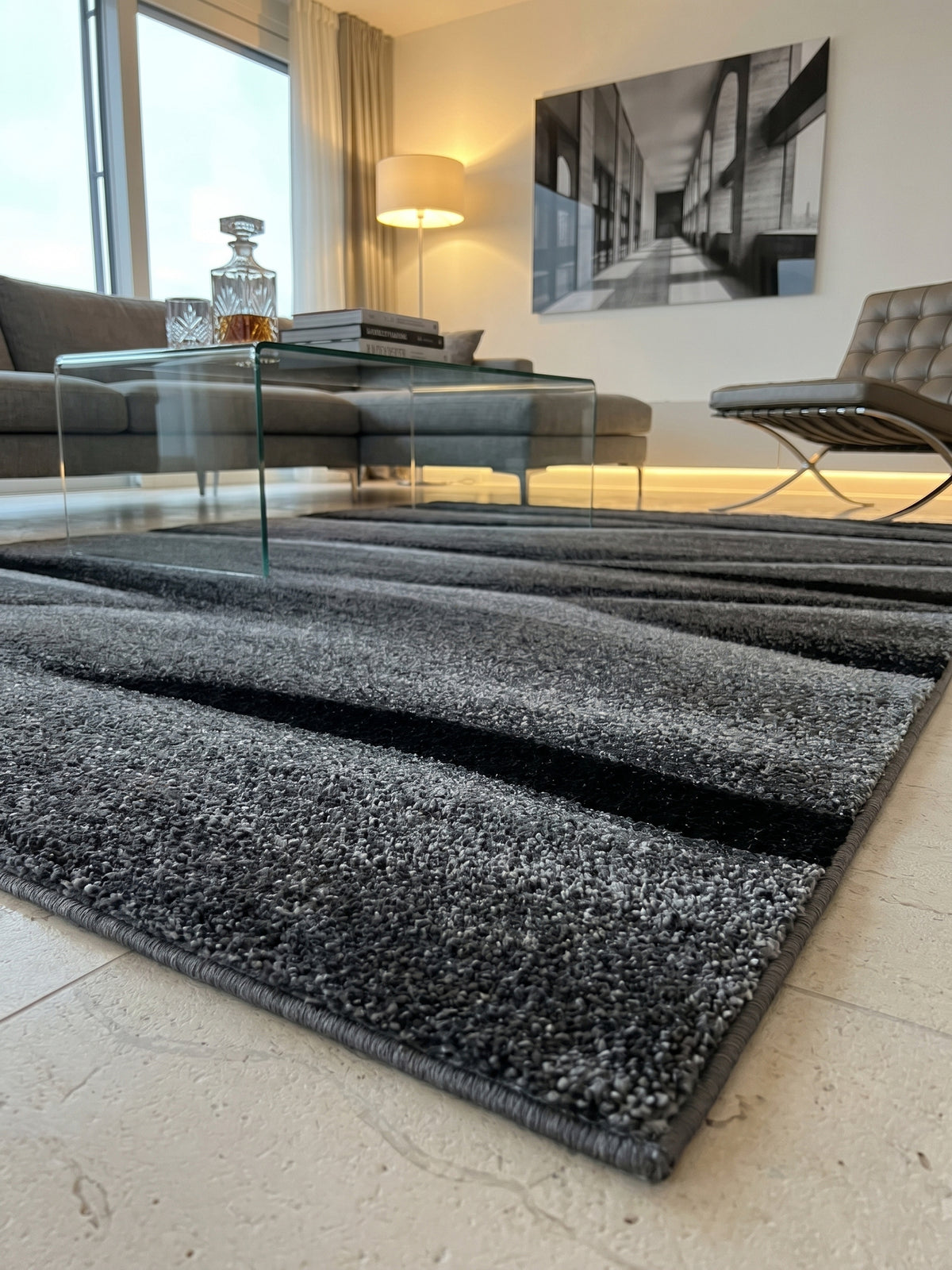 Kurzflor Teppich Farbverlauf Waschbar Wohnzimmer – Kadima Design