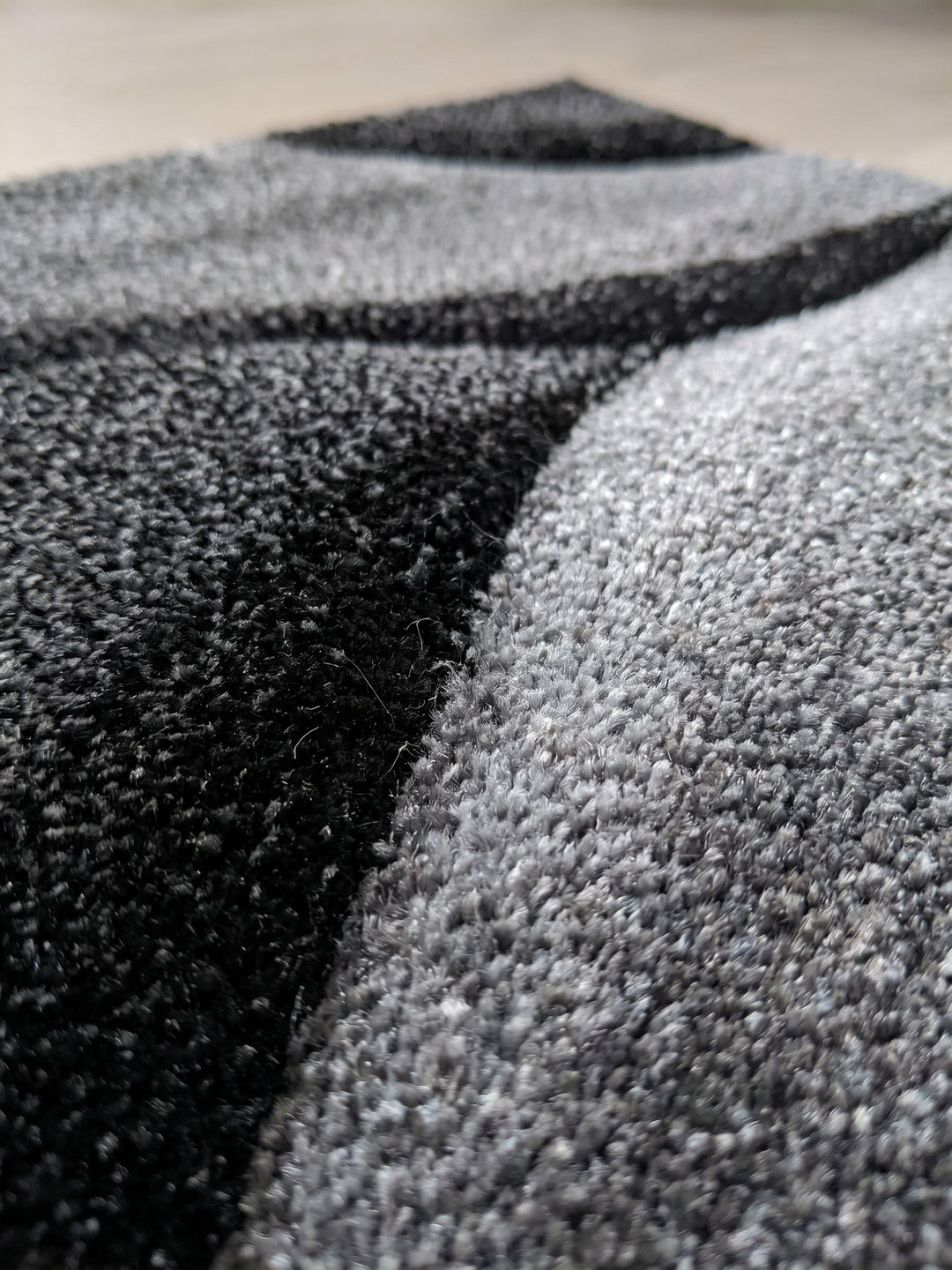 Teppich Schwarz rechteckig Farbdetail Muster_