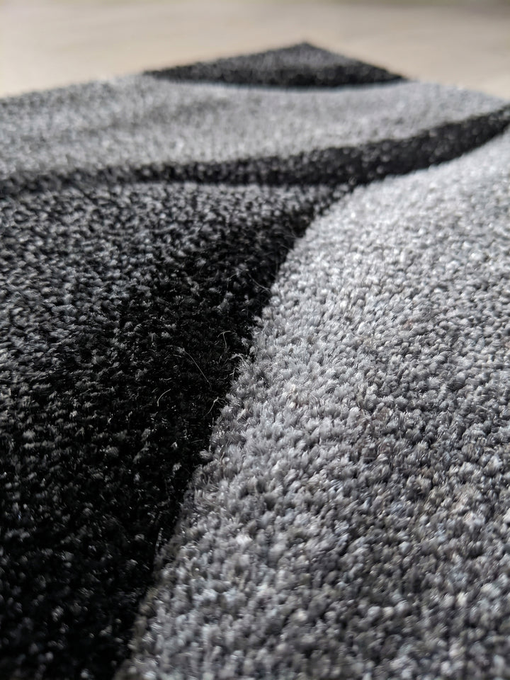 Teppich Schwarz rechteckig Farbdetail Muster_
