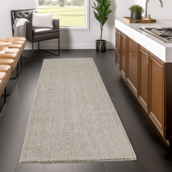 Teppich Kurzflor Flachgewebe Uni-Design Polypropylen Wohnzimmer_Läufer_