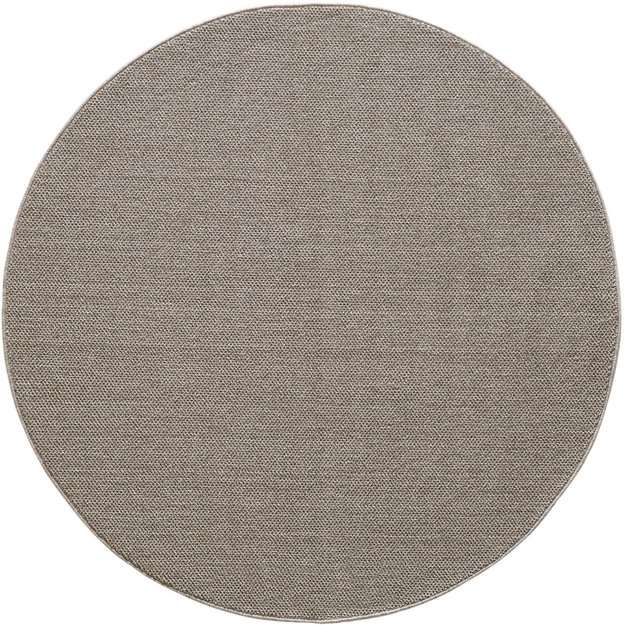 Teppich Kurzflor Flachgewebe Uni-Design Polypropylen Wohnzimmer_Rund_