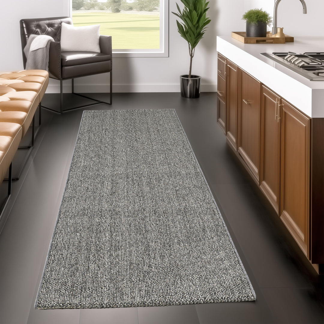 Teppich Kurzflor Flachgewebe Uni-Design Polypropylen Wohnzimmer_Läufer_